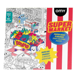 Gigantyczna kolorowanka OMY - Supermarket 100x70 cm