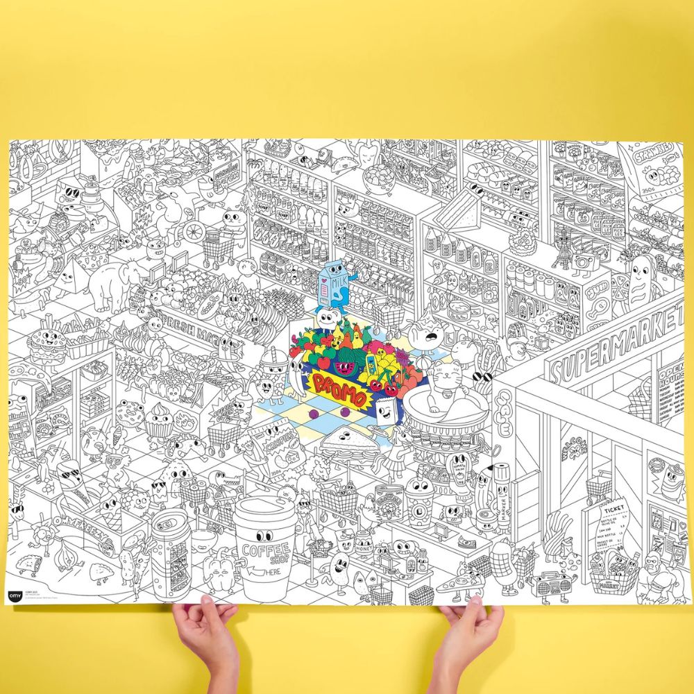 Riesiges Malbuch – Supermarkt 100 x 70 cm
