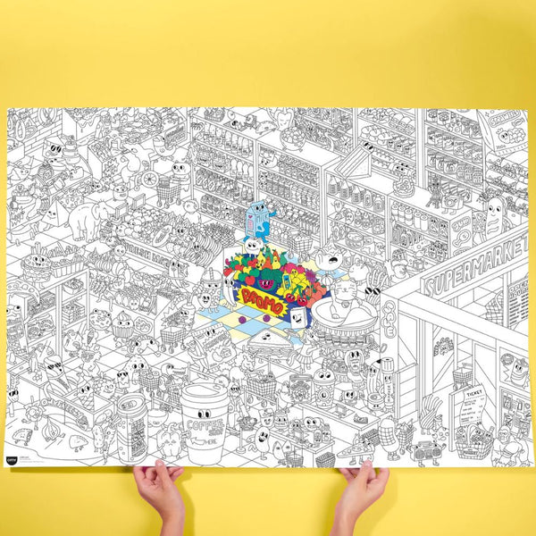 Riesiges Malbuch – Supermarkt 100 x 70 cm