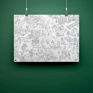 Gigantyczna kolorowanka OMY - Aston Martin Warsaw 100x70 cm