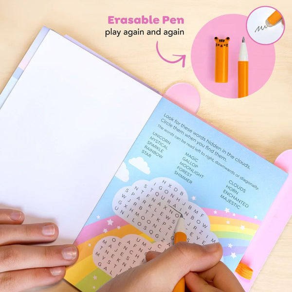 Ein Buch voller Rätsel, Labyrinthe und Spiele – Einhörner