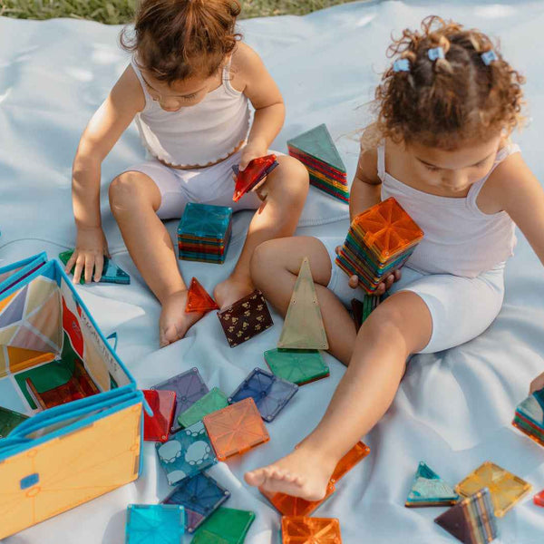 Skrzynia na klocki i Mata interaktywna 2 w 1 MAGNA-TILES