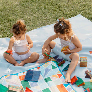Skrzynia na klocki i Mata interaktywna 2 w 1 MAGNA-TILES