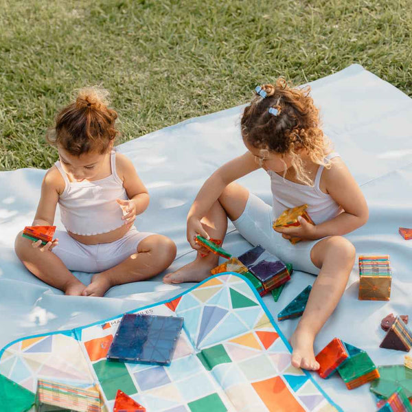 Skrzynia na klocki i Mata interaktywna 2 w 1 MAGNA-TILES