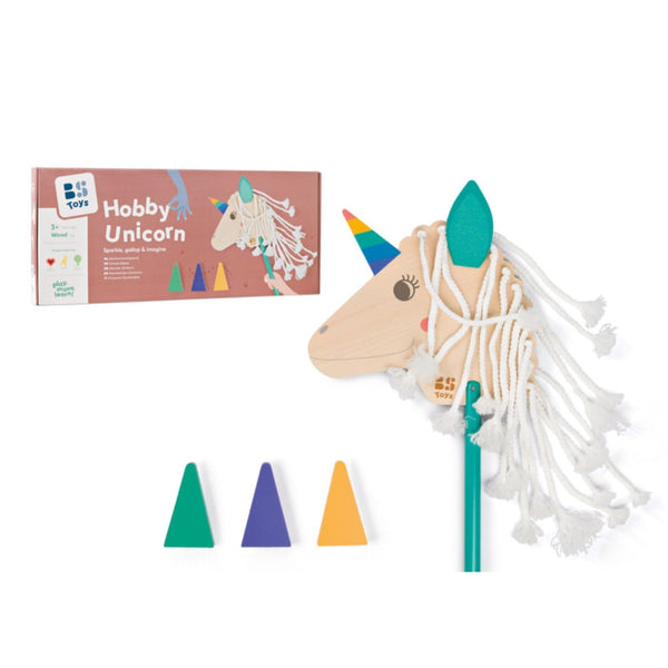Hobby Horse Einhorn auf einem Stock