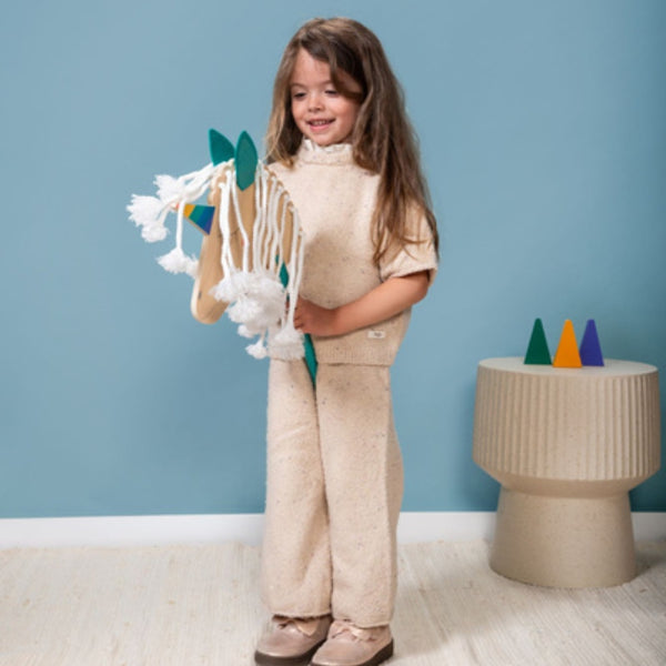 Hobby Horse Einhorn auf einem Stock