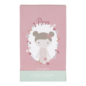 Stoffpuppe Rosa 35 cm – Kuschelpuppe aus der Little Pink Flowers Kollektion