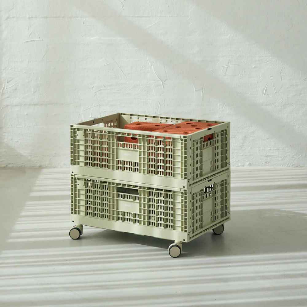 Rollen-Set für MODU Aufbewahrungsbox – 4 Räder in Dusty Green