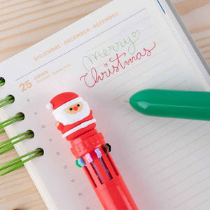 Świąteczny wielokolorowy długopis Apli Kids - Święty Mikołaj