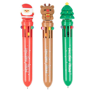 Świąteczny wielokolorowy długopis Apli Kids - Święty Mikołaj