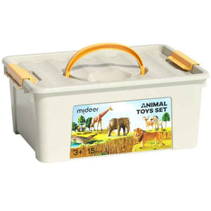 Tierfiguren-Set Wildtiere – 15 Stück im Koffer