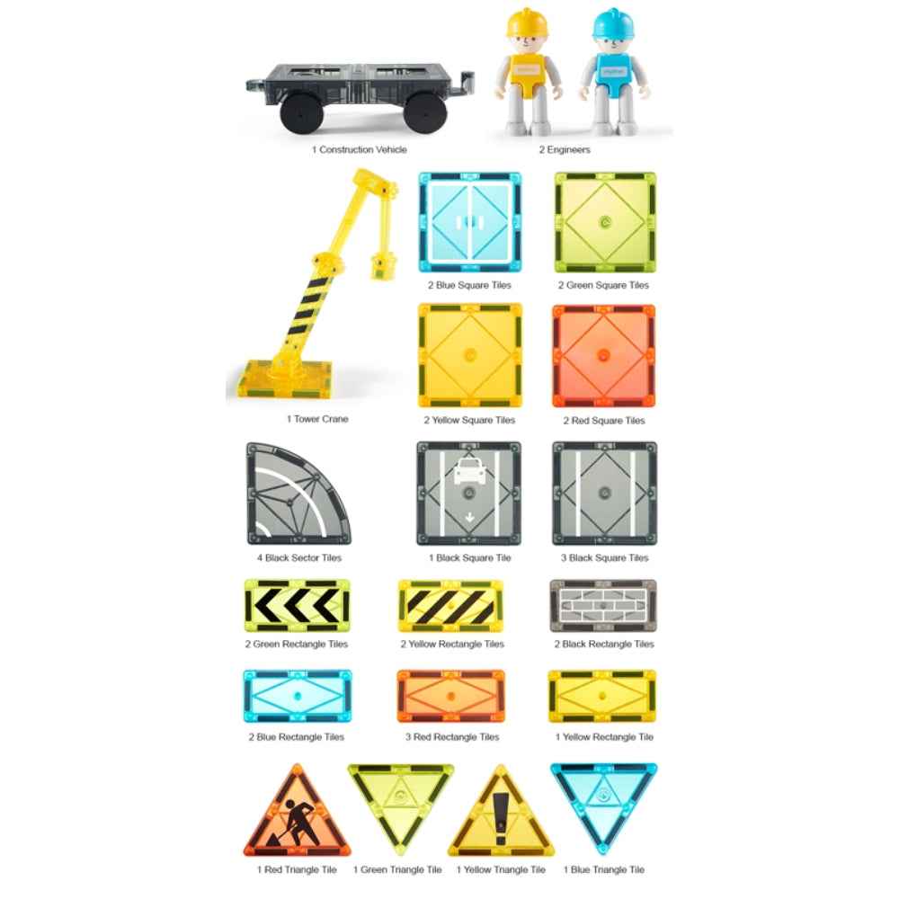 Magnetische Konstruktionsspielzeug Kleiner Architekt – 36 Teile