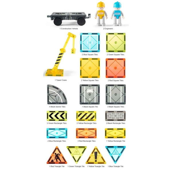 Magnetische Konstruktionsspielzeug Kleiner Architekt – 36 Teile