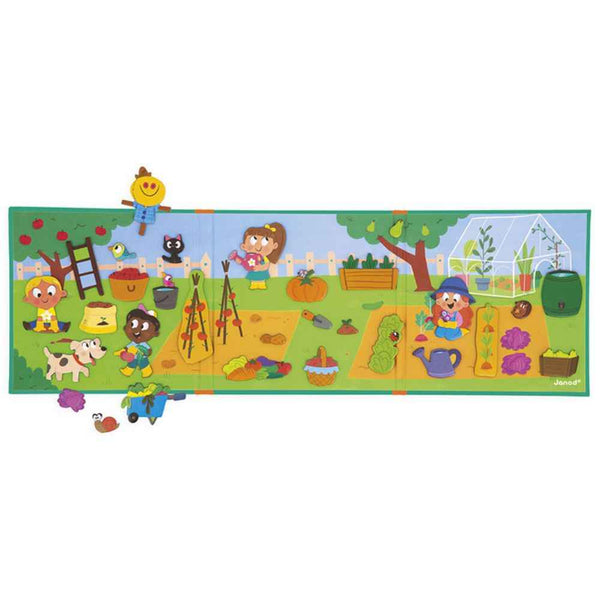 Magnetyczna układanka Magneti'stories Janod - W ogródku