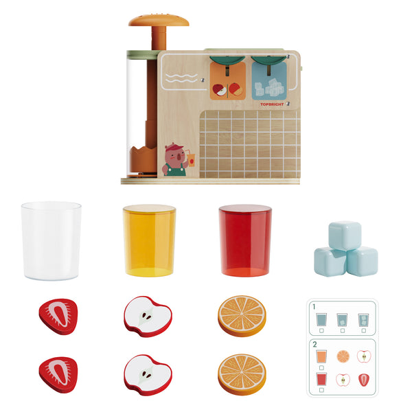 Interaktive Saftpresse aus Holz