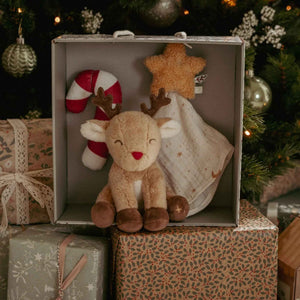 Little Dutch Weihnachts-Geschenkset X-MAS mit Stern, Zuckerstangen-Rassel und Rentier - Ansicht 3