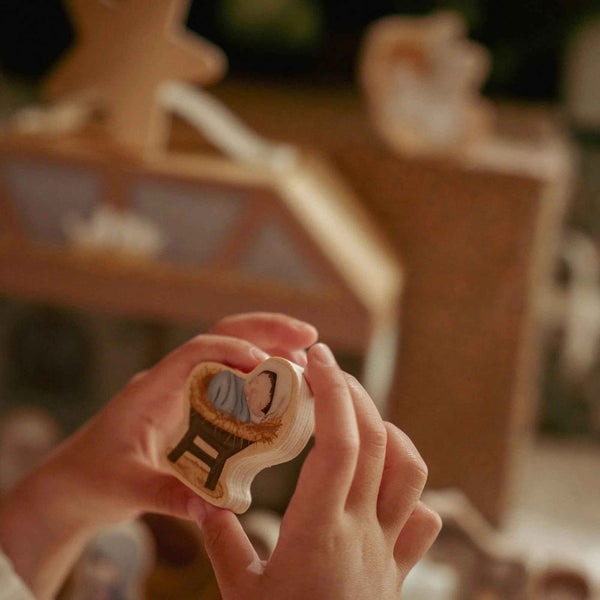 Weihnachtskrippe aus Holz - X-MAS