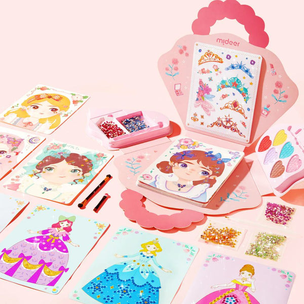 Kreatives 3-in-1 Bastelset - Märchenhafte Prinzessin für kleine Künstlerinnen