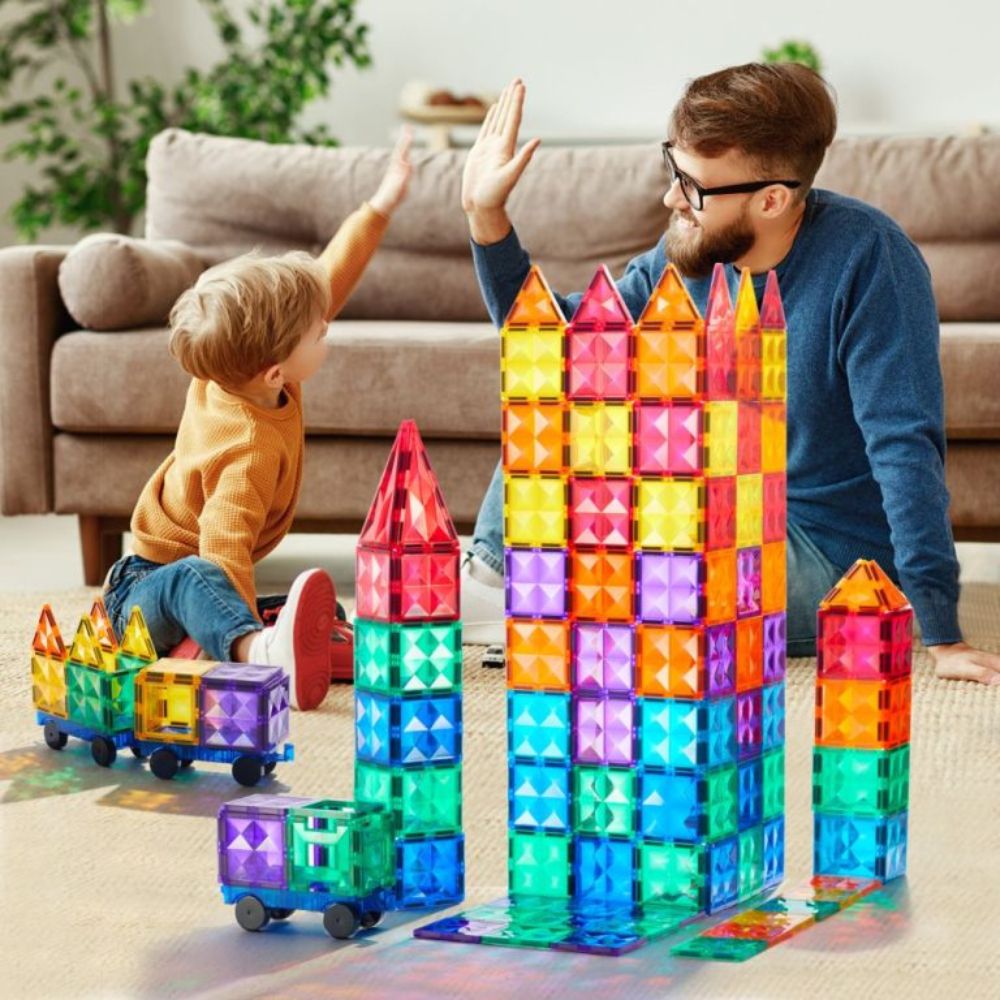 Magnetbausteine  – Kühle Farben, 20 Quadrate