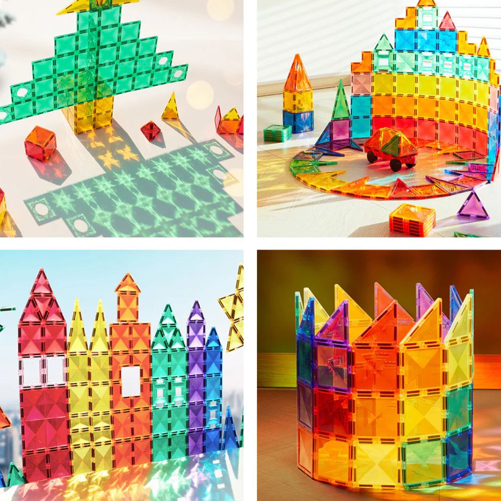 Magnetbausteine  – Kühle Farben, 20 Quadrate