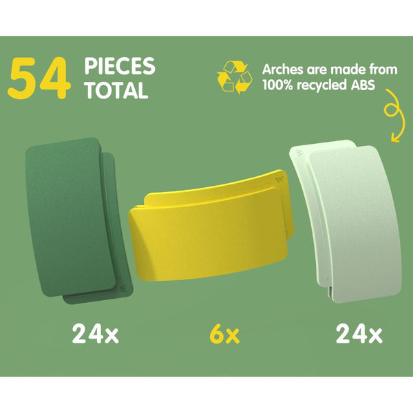 Baukastenset Builder Set – Bögen, 54 Teile