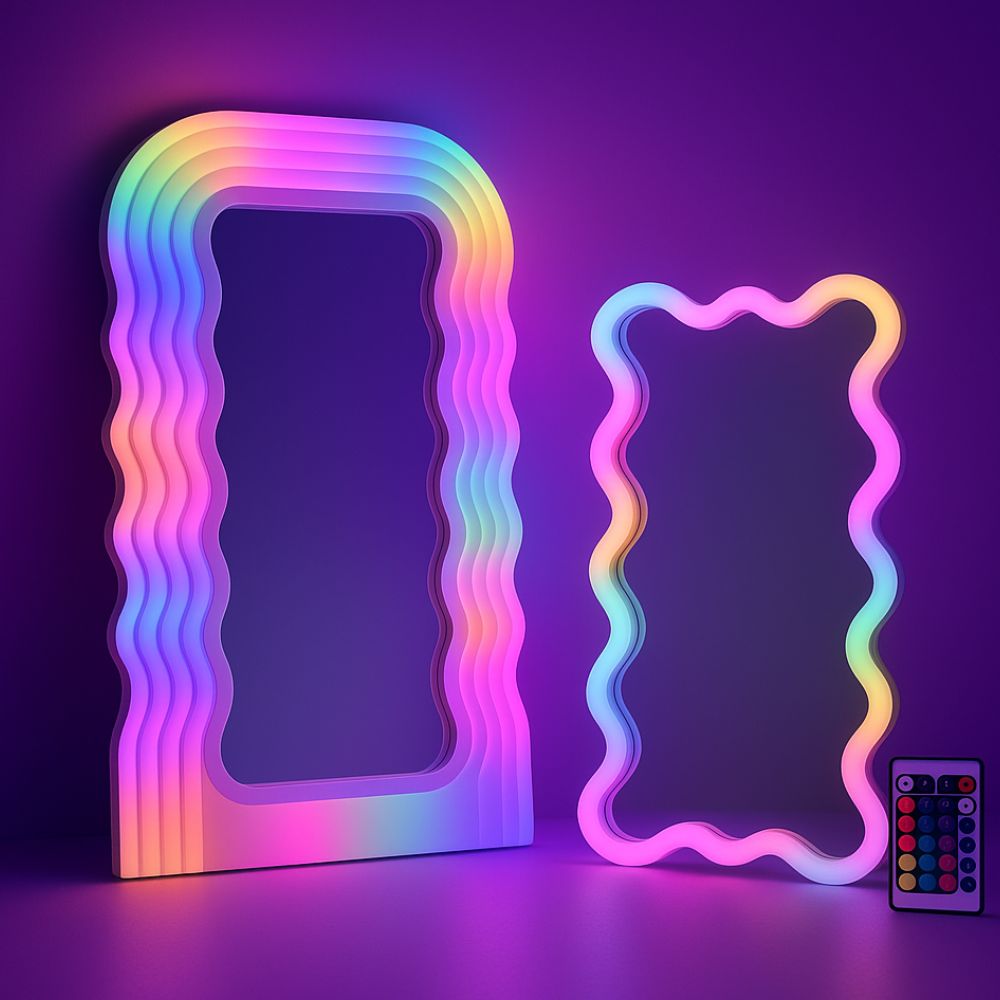 Leuchtender Spiegel, der im Rhythmus der Musik tanzt LED – klein