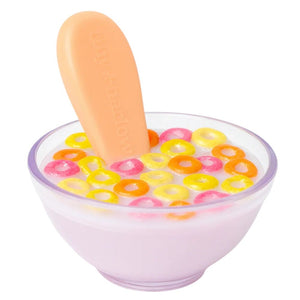 Magische Schüssel Tiny Tummies mit Löffel zum Füttern der Puppen Tiny Harlow – Frühstücksflocken