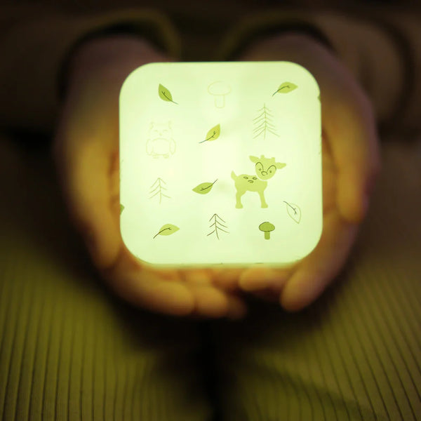 Tragbare Nachtlampe – leuchtender Würfel – Wald