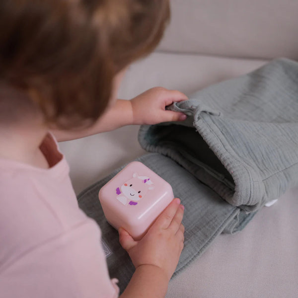 Tragbare Nachtlampe – Leuchtwürfel – Einhorn Lily