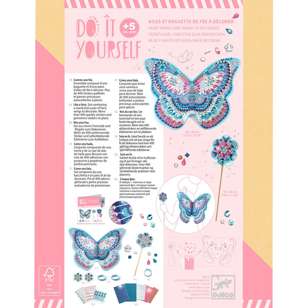 Kreativset zum Selbermachen – Feenflügel mit Zauberstab