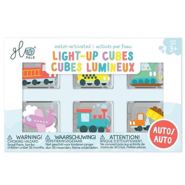 Sensorische Würfel, die im Wasser leuchten – Fahrzeuge, 6 Stück