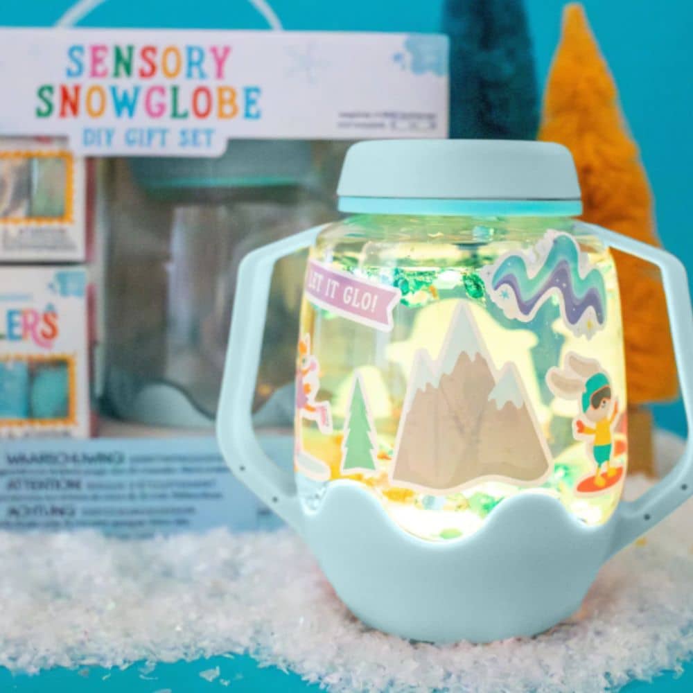 Sensorisches Glas zum Befüllen mit Wasser und Zubehör – Winter