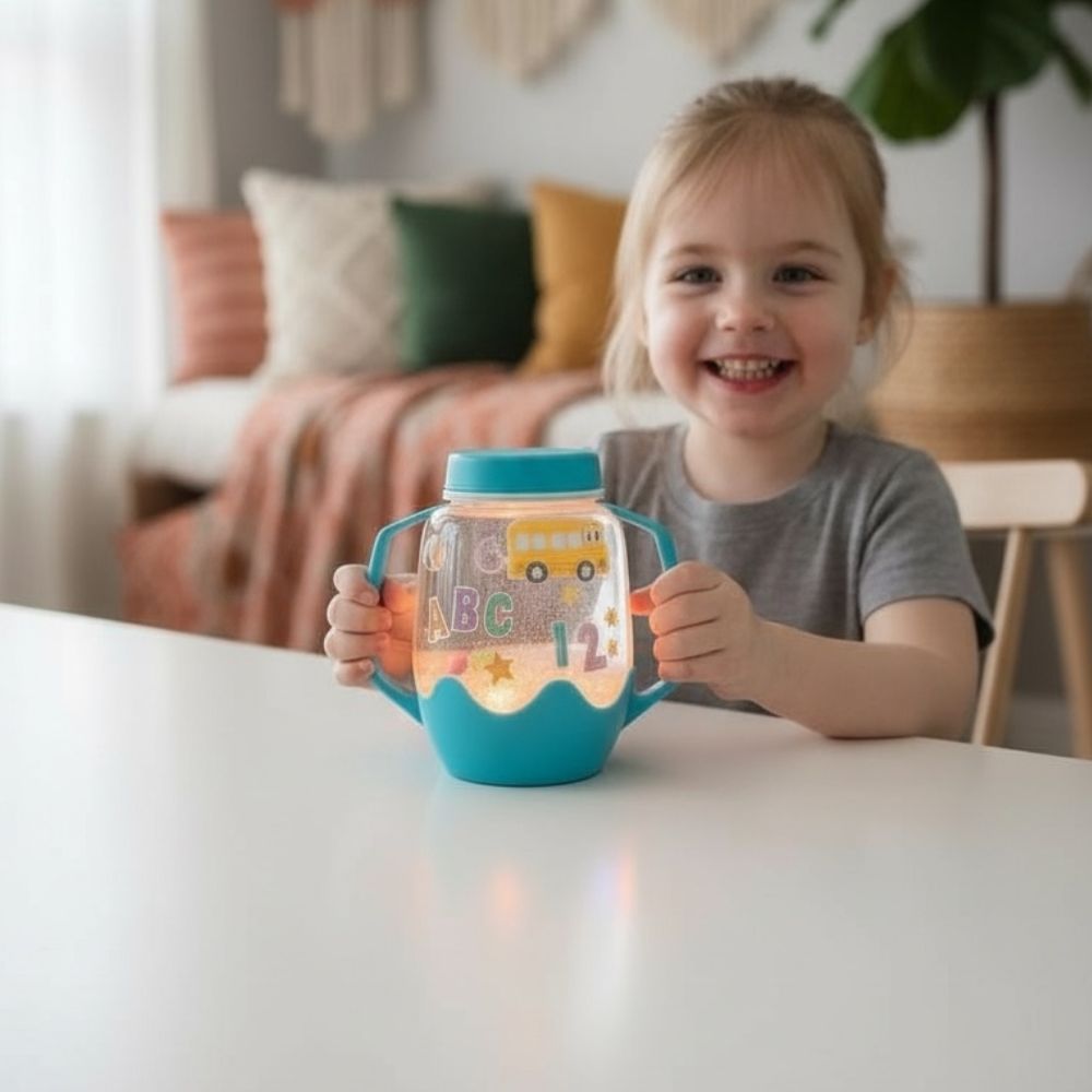 Sensorisches Glas zum Befüllen mit Wasser und Zubehör – ABC