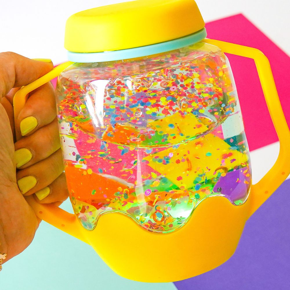 Set mit sensorischen Accessoires für Gläser – Formen Sensorische Kugel Happy Bubbles – Entchen