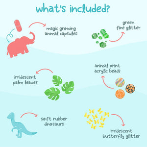 Set mit sensorischen Accessoires für Gläser – Safari