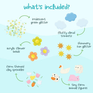 Set mit sensorischen Accessoires für Gläser – Bauernhof