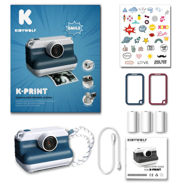 Digitalkamera mit Drucker – Blau