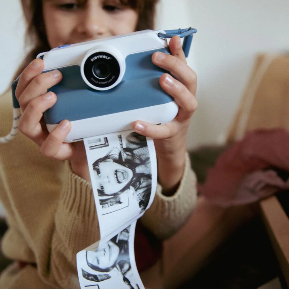 Digitalkamera mit Drucker – Blau