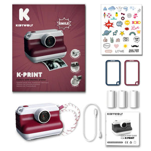 Digitalkamera mit Drucker – Rot