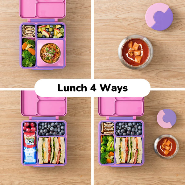 Lunchbox mit Thermoskanne OmieBox – Unicorn Pink