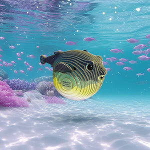 Öko-Puzzle 3D – Kugelfisch – schaukelnder Fisch