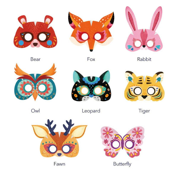 Papiermasken – Party im Wald