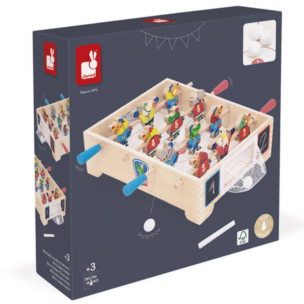 Holz-Geschicklichkeitsspiel – Mini-Hockey Applepop 3+