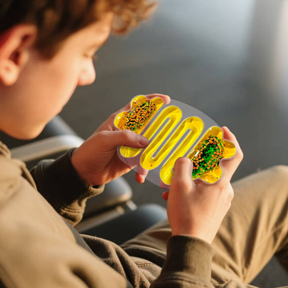 Sensorischer Squishy-Knetball mit Flüssigkeit – orange