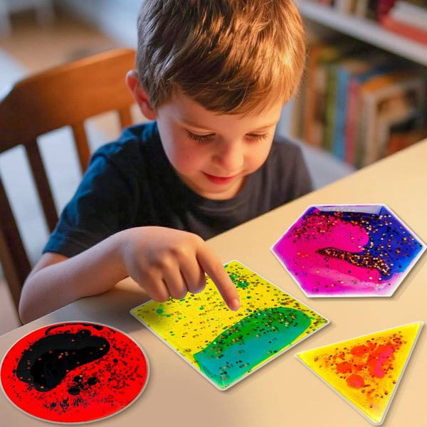 Squishy-Sensorik-Spielzeuge mit Flüssigkeit – 4 Formen