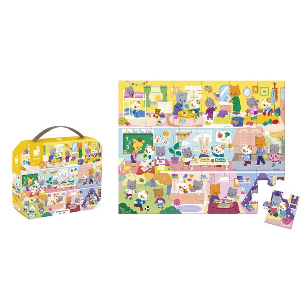 Puzzle im Koffer – Tagesrhythmus 24 Teile