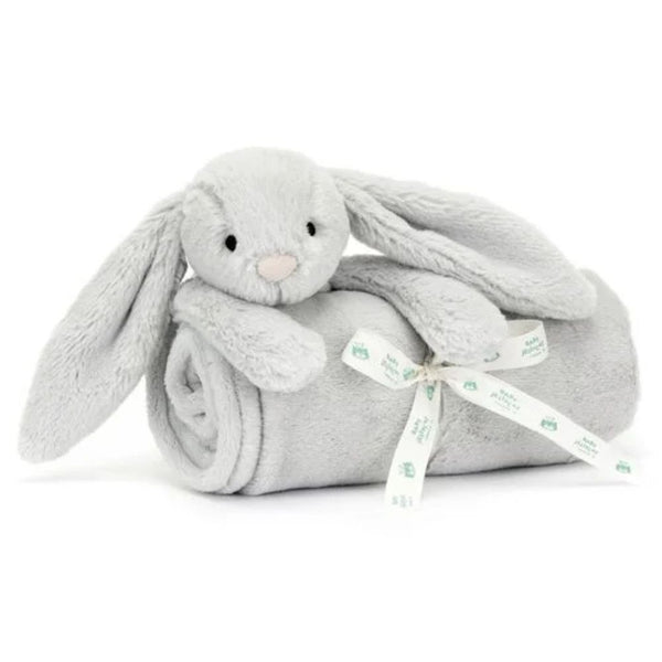 Plüschhase mit Decke – Silber 70 cm