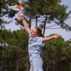 Ein Bumerang aus Holz