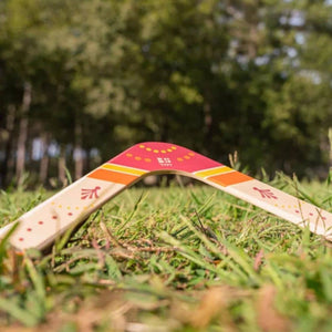 Ein Bumerang aus Holz