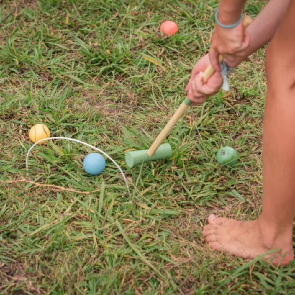 Krocket-Set aus Holz
